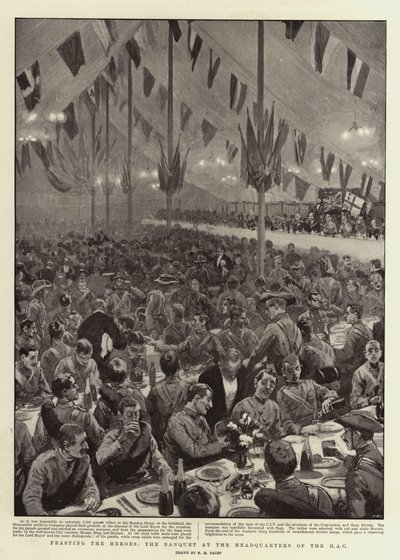 Festin des héros, le banquet au quartier général du HAC - Henry Marriott Paget