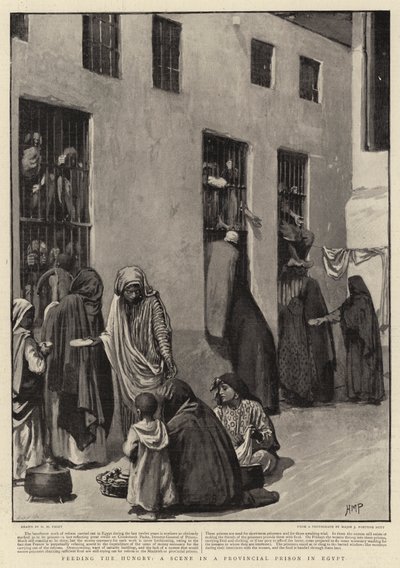 Nourrir les affamés, une scène dans une prison provinciale en Égypte - Henry Marriott Paget