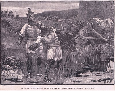 Héroïsme de St Clair lors du siège du château de Bridgnorth AD 1154 - Henry Marriott Paget