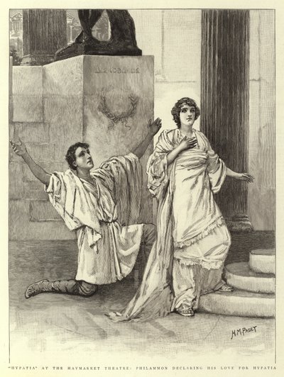 Hypatie au théâtre Haymarket, Philammon déclarant son amour pour Hypatie - Henry Marriott Paget