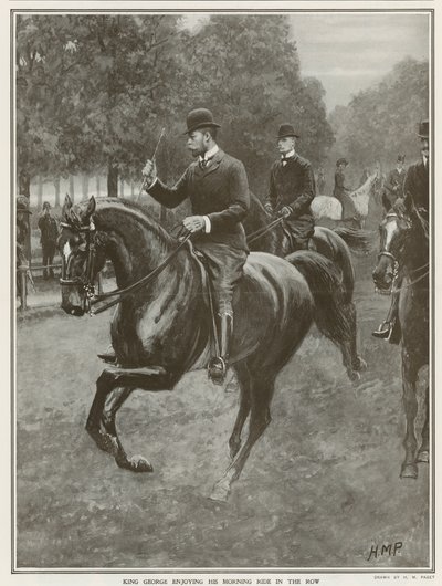 La promenade quotidienne du roi George dans Hyde Park - Henry Marriott Paget