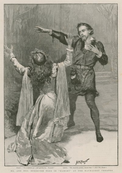 M. et Mme Beerbohm Tree dans Hamlet au Haymarket Theatre - Henry Marriott Paget