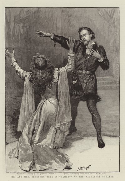 M. et Mme Beerbohm Tree dans Hamlet au Haymarket Theatre - Henry Marriott Paget