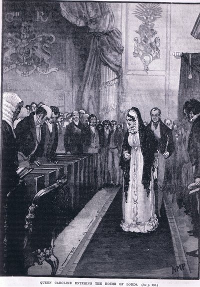La reine Caroline entrant à la Chambre des Lords - Henry Marriott Paget