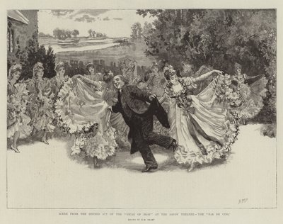 Scène du deuxième acte du Vicaire de Bray au Savoy Theatre, le Pas de Cinq - Henry Marriott Paget
