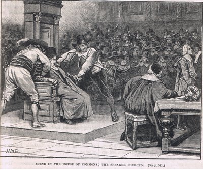 Scène à la Chambre des communes : le président contraint 1630 - Henry Marriott Paget