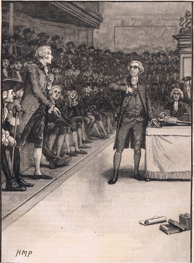 Scène à la Chambre des communes : rupture entre Burke et Fox en 1791 - Henry Marriott Paget