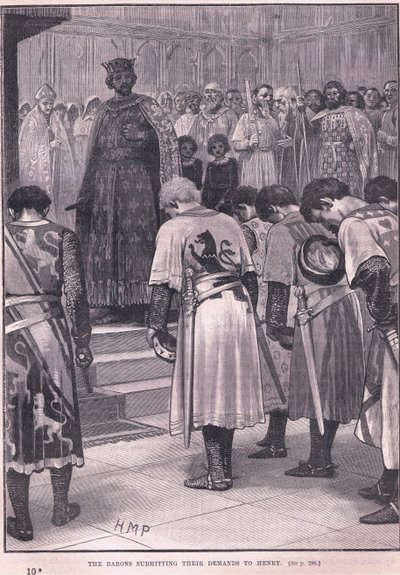 Les barons soumettant leurs demandes à Henri en 1258 - Henry Marriott Paget