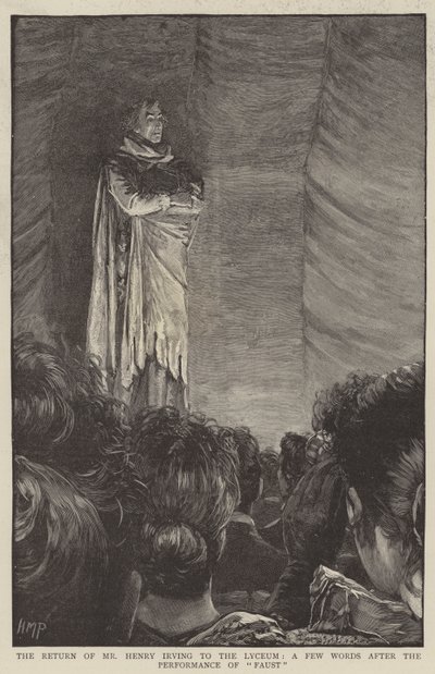 Le retour de M. Henry Irving au Lyceum, quelques mots après la représentation de Faust - Henry Marriott Paget