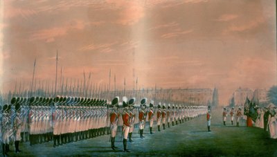 Présentation des couleurs au deuxième régiment des volontaires royaux des Indes orientales au Lord