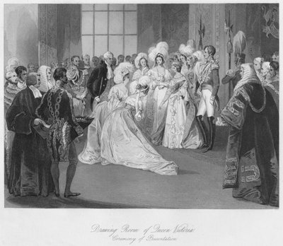 Salon de la reine Victoria. Cérémonie de présentation, vers 1841 - Henry Melville