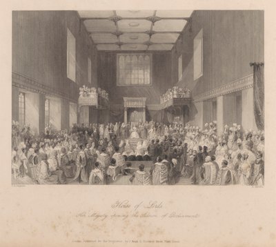 Sa Majesté ouvrant la session du Parlement - Henry Melville