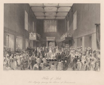 Sa Majesté ouvrant la session du Parlement - Henry Melville