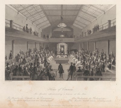 Chambre des communes / Le président réprimandant une personne au barreau - Henry Melville