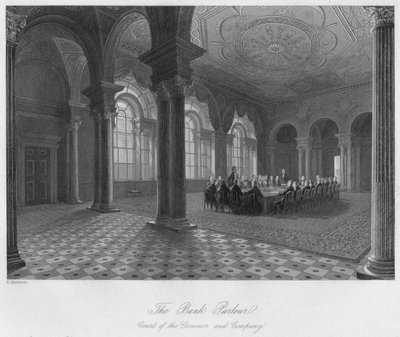 Le Salon de la Banque. Cour du Gouverneur et Compagnie, vers 1841 - Henry Melville