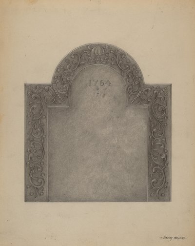 Plaque de cheminée en fer - Henry Meyers