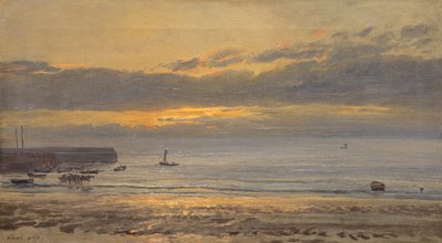 Avant le lever du soleil, Scarborough - Basse mer, 1878 - Henry Moore