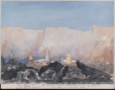Volume de 143 aquarelles par Henry Need, Cimetière de Bonetta, La bouche d