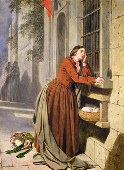 Mère déposant son enfant à l
