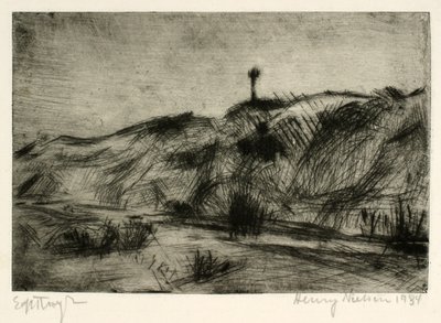 Paysage de dunes avec repère maritime - Henry Nielsen