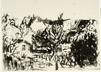 Vue sur les jardins et les maisons - Henry Nielsen