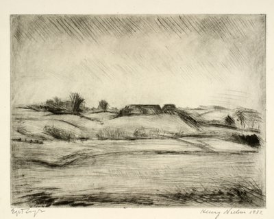 Paysage ouvert avec ferme - Henry Nielsen