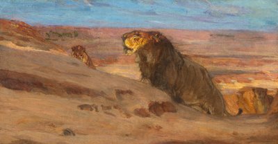 Lions dans le désert - Henry Ossawa Tanner