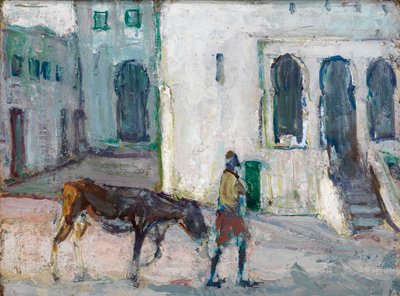 Scène de rue, Tanger Homme menant un veau, vers 1910 - Henry Ossawa Tanner