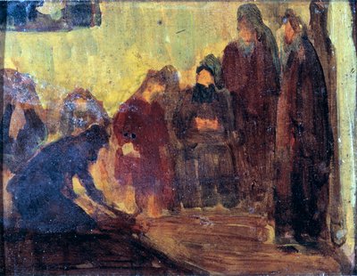 Étude, Christ lavant les pieds des disciples, vers 1905 - Henry Ossawa Tanner