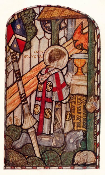 Sir Galahad. Conception pour une fenêtre à Kelvin-Side, Glasgow, vers 1914 - Henry Payne
