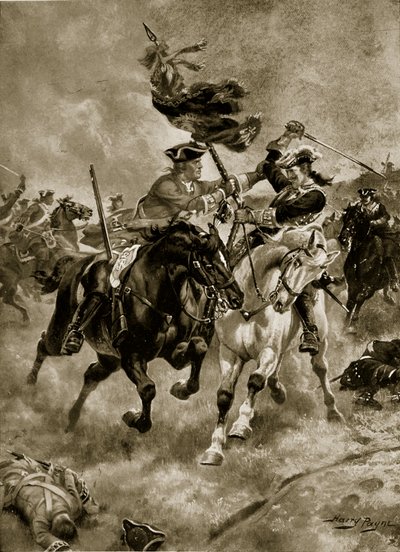 La bataille de Blenheim : La cavalerie en action, illustration de 