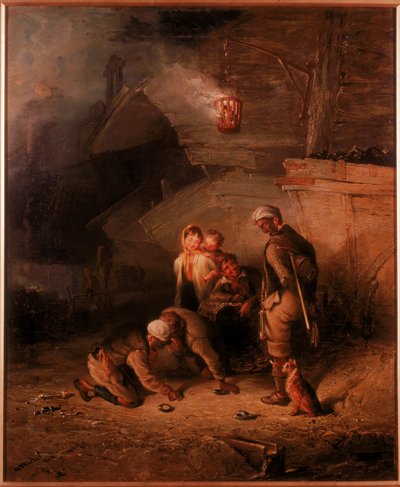 Mineurs jouant aux quilles - Henry Perlee Parker