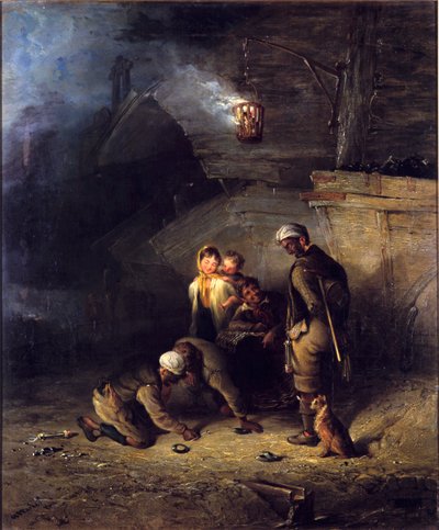 Mineurs jouant aux quilles - Henry Perlee Parker