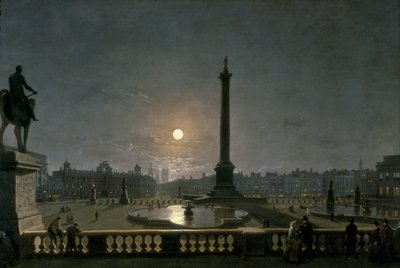 Trafalgar Square au clair de lune - Henry Pether