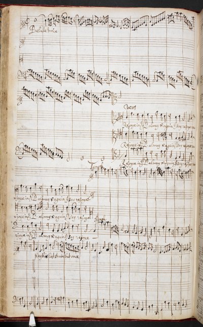 Partition autographe de Purcell de 