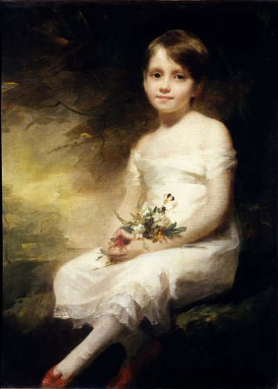 Portrait de Nancy Graham ou petite fille tenant des fleurs - Henry Raeburn