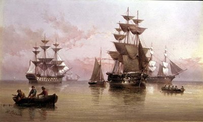 Scène maritime du soir - Henry Redmore