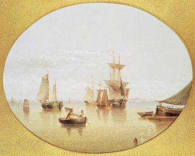Scène de port - rame à terre - Henry Redmore