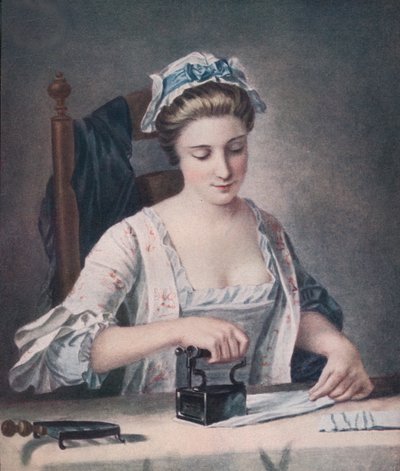 Une blanchisseuse repassant, vers 1765 - Henry Robert Morland