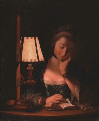 Femme lisant près d