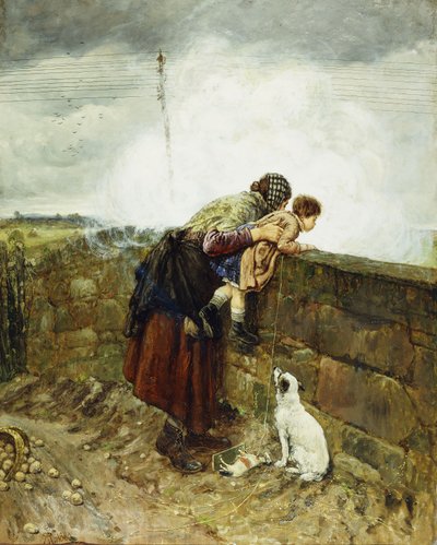 Regarder le train à vapeur, 1880 - Henry Robert Robertson