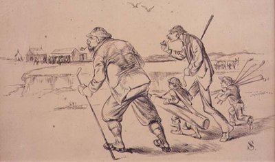 Golfeurs en route pour s