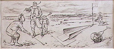 Le golfeur guidé, illustration du magazine 