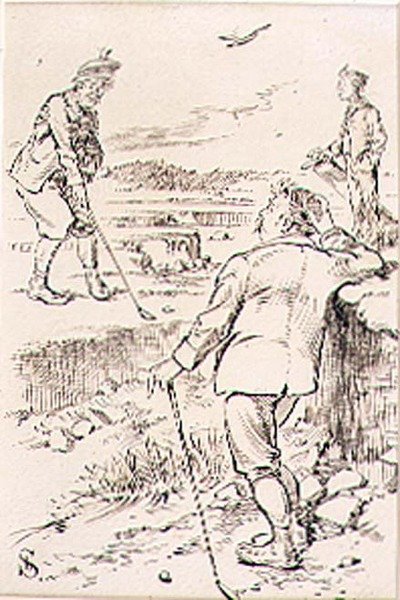 Le golfeur gagnant, illustration du magazine 