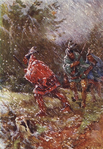 Sur la piste de guerre en hiver - Henry Sandham
