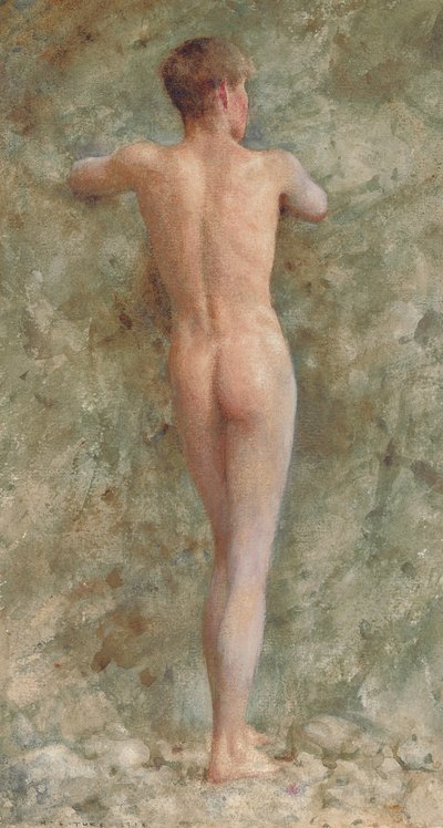 Un nu masculin debout - Henry Scott Tuke