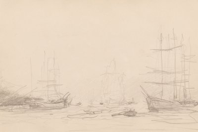 Navires dans le port de Falmouth - Henry Scott Tuke