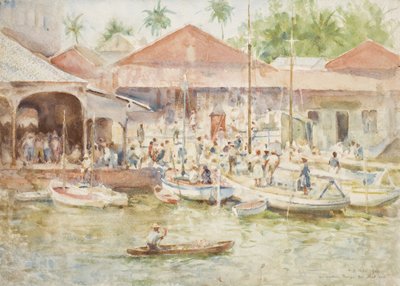 Le Marché, Belize, Honduras britannique, 1924 - Henry Scott Tuke