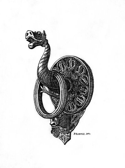 Heurtoir, fin du 14e siècle, 1843 - Henry Shaw