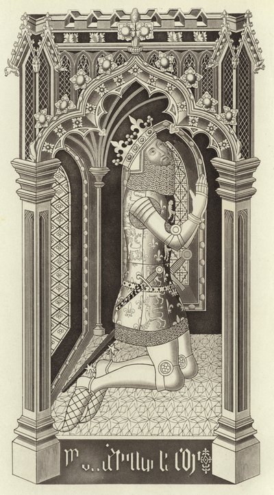 Édouard III, vers 1355, de la chapelle Saint-Étienne, Westminster - Henry Shaw